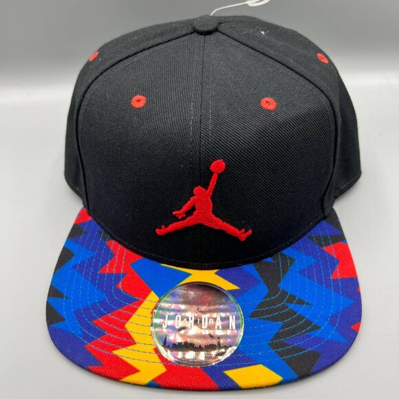 Air Jordan Hat Men Black Barcelona Embroidered Logo Jumpman Snap‎ Back Cap - Picture 1 of 8